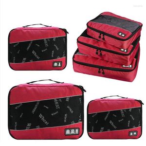 Aufbewahrungstaschen 3 PCs/Set Travel Clothing Packing Cubes Bag für Hemden Hosen Kleidungsstück Gepäck Organisatoren Urlaubszubehör