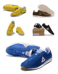 2024 Outdoor Designer Shoes Le Coq Casual Shoes Sneakers Rode Shoes Mens Men Men Soft Jogging 36-44 Размер Черно-белый желтый