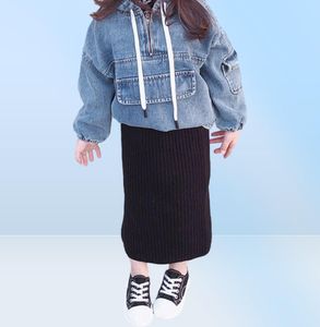 Thunderers Girls Jean Jacket Spring Autumn Unisex Workwear Boys Hooded Denim Płaszcz 27 lat Baby Girl Winter Ubrania LJ2011254456226