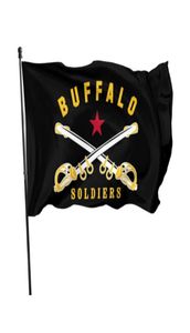 Buffalo Soldier America History 3039 x 5039ft Flags Outdoor Celebration Banners 100d Polyester High Quality With Brass GROMM3708097