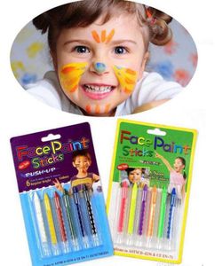 6 cores pintura de rosto lápis de giz de cera Estrutura de emenda Face Pintura de pintura corporal Pintura de caneta para crianças Makeup2440402