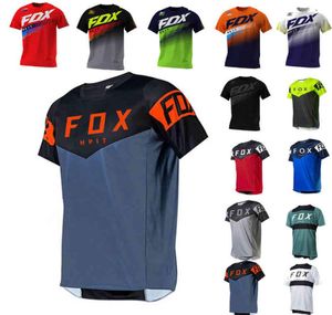 2022 Men's Downhill Jerseys H Fox Mountain MTB Shirts Offroad DH rcycle Jersey cross Sportwear Racing Bike3854252