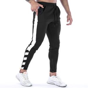 Byxor män joggare casual byxor fitness män sportkläder träning bottnar mager sweatpants byxor svarta gym jogger spår byxor