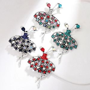 Брохи Crystal Girl for Women Athestone Dancer Corsage Pins Sequin Butterfly Brooch Fashion Wedding Party Disterry