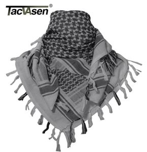 Tacvasen Мужчины Scarf Tactical Desert Arab Arab Keffiyeh Scarf Hamouflage Head Scarf Женщины арабские хлопковые пейнтбольные маски D1815310990