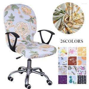 Chair Covers Universal Computer Office Flowers Print Rotating Slipcover Spandex Durable Protector Soft Cover