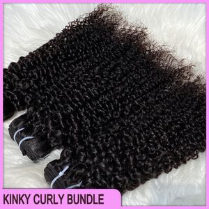 Hurtowa klasa 12A gruba kucyk malezyjskie przedłużenia włosów 100% surowe ludzkie włosy wątek peruwiański brazylijskie włosy Kinky Curly 3 Bundle