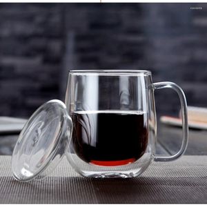Vinglas på 250 mlkvalitet Glas kaffekoppar Dubbelskikt Mjölk Mugs Creative Summer Ice Beer Cup