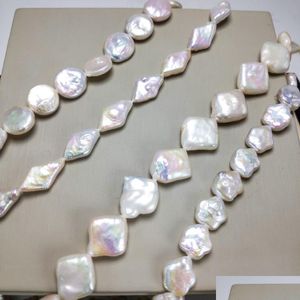 Loose Gemstones 100% Natural Baroque Pearl Bead Diy Jewelry Fl Hole 5 Style Mix 40Cm White Beads Christmas Gift Drop Delivery Dhoij