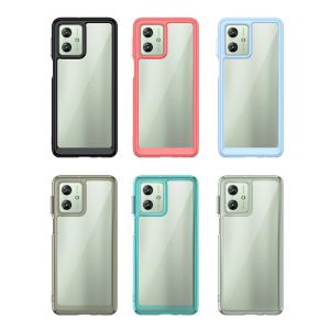 Para Moto G54 Caso Capa Moto G54 Capas Novo Armadura à prova de choques do choques Backer Back Color transparente Clear para Fundas Moto G54 G 54