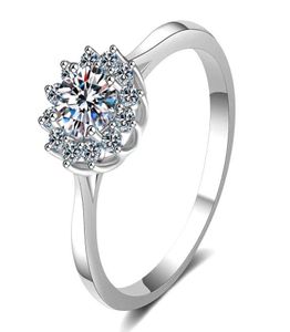 Pierścienie klastra luksus 925 Sier 05 Doskonałe krawędź Test diamentowy Mossanite Party Ring3277970