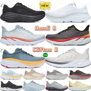 Mens Running shoes triple black white summer song Harbor Mist Lunar Rock Goblin Blue Anthracite Castlerock ice fog womens designer sneakers Bondi Clifton 8 trainers