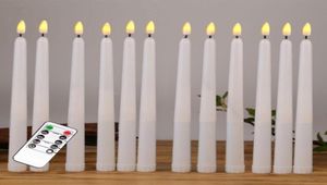 Candles 12pcs Yellow Flickering Remote LED CandlesPlastic Flameless Taper Candlesbougie For Dinner Party Decoration2192253