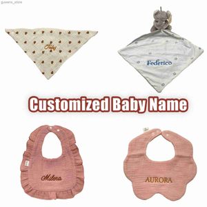 Bibs Burp Bezleri Bürp Bezleri Elinfant 2pcs Çok Fonksiyonlu Nefes Alabilir Hope Kumaş Su Geçirmez Bebek Besleme Önlükleri Y240412