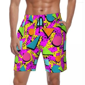 Herr shorts klassiska hemskt 90 -tals neonbräda sommaren abstarct casual beach man sport surf snabb torr design simning stammar