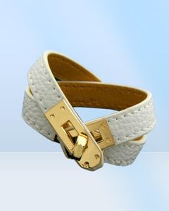 Модные многослойные кожаные браслеты для браслета для женщин браслет для мужчин золотые шваров для браслета Пара подарочные аксессуары 8644611