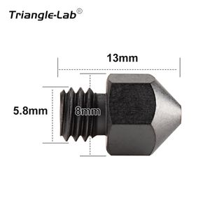 Trianglelab MK8 DLC закаленная стальная форсунка для 3D-принтеров Hoteend J-голов CR10 Тепловой блок Ender3 Hotend M6 Thread