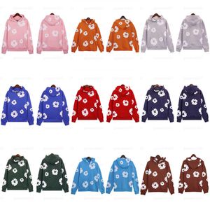 Denim Teers Hoodie Erkek Kadın Tasarımcı Hoodies 24SS Sokak Popüler Stil Kapok Köpük Teknoloji Külkü Erkek İçin Gevşek Kapşonlu Hip Hop Yıldız Lüks Kapşon