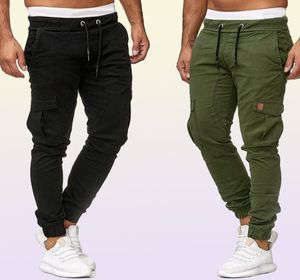 Pantaloni da uomo 95 pantaloni da carico in cotone stile slim coda per abbottonatura sportiva joggers suda gli uomini khaki esercito verde9131626