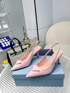 New Designer High Heels Dress Shoes Sneakers Women Luxe Glitter Stud Triple Pink Patent 7.5cm Party Women Shoes 34-41 Caixa