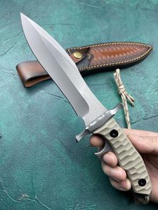 H9905 Высококачественный сильный прямой нож 440C Сатиновый лезвие полное ручка Tang G10.