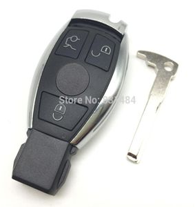 Mercedes için yeni stil anahtar kapak kabuğu 3 düğmeler Akıl ve bıçak fob satan logo ile akıllı araba anahtar kılıfı dahil4881513
