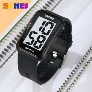 Skmei Simple Square Watch Calender Luminous Display Curved Large Screen Storkaraktär Student Sports Watch Relogios Masculino