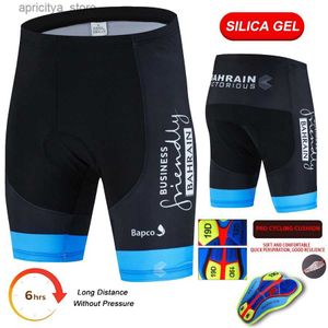 Shorts ciclistici Bahrain 2024 BreathAb Men Shorts Cicling Shorts Shock Aound Bike Shorts Summer Shorts a secco veloce con Coolmax 19D Gel Pad L48