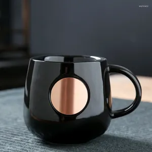 Kubki stały kolorowy kubek ceramiczny brązowy pieczęć marki Water Cup