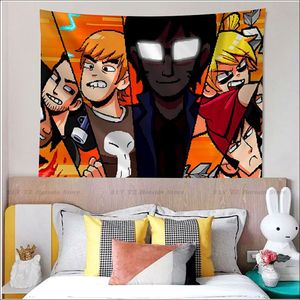 Scott Pilgrim Tobestry Kolorowy gobelin WAKING TAKYMIAN TALL WALL TOBIES MANDALA MANDALA WALL Art Decor