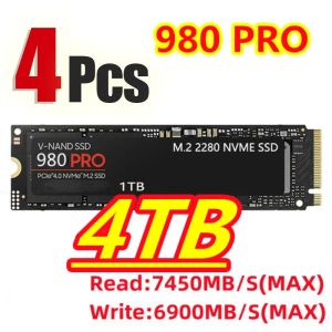 Boxs 1/2/3/4Pcs 4TB 980 Pro SSD Nvme M.2 2280 PCLE4.0X 2TB Internal Solid State Drive HDD Hard Disk For Ps5 Desktop PC Laptop Storage