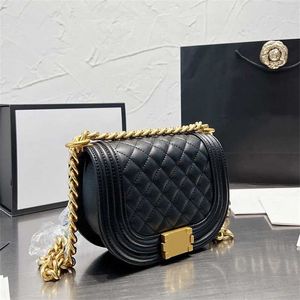 Schulter Luxus Mode Designer -Tasche Frauen Klappen Sie Sattel Totes Casual Chain Ladies Wallet Crossbody Geldbörse Weiß Schwarz