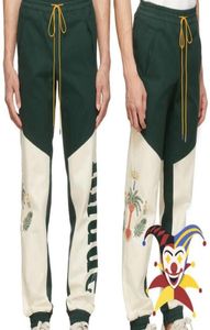 Mężczyznki dresowe kobiety 1 Wysokiej jakości patchwork 2023FW Sznurek Spodnie 7171332