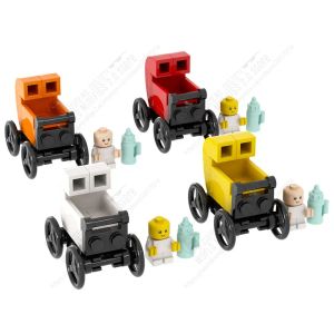 MOC4078 Colorful Baby Carriages Home Furnitures MOC Building Blocks City Scene Baby With Baby Bottles Parts Bricks Toys For Kids