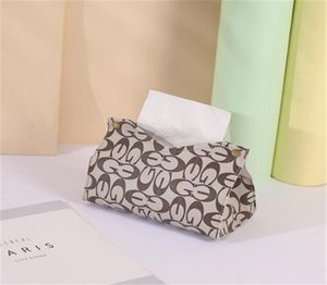 Caixas de lenço de grife de luxo guardanapo de alta qualidade de couro de couro de couro