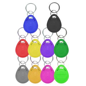 Pierścienie 100pcs/partia RFID Blak kluczyek Klucz 125KHz ID KEYFOB TK4100 EM4100 CONTAL CZASU KONTROLU REKCJA FOB Pierścień token