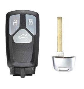 Ersättning Smart Remote Car Key Shell 4 Knappar Emergency Ocut Key FOB för TT A4 A5 S4 S5 Q7 SQ7 2017 UP25771212318