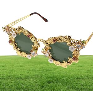 Occhiali da sole Yangliujia barocchi fiorino fiori ripristinati antichi di occhiali da spiaggia per donne accessori per gioielli1639324