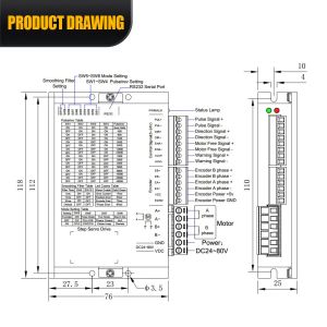 HLTNC SL42D SL57D 6A DC24V 50V Digital Step-servo Driver For CNC Engraver Nema23 Nema24 Closed Loop Stepper Motor With Encoder