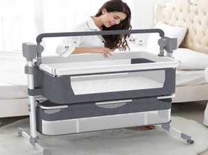 Baby Cribs Baby electric cradle rocking bed rocking chair born smart coax baby bedside bed sleeping basket 2210284358095