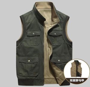 Men039s Vests High Quality Classic Reporter Travel Vest Cotton Men Cargo Sleeveless Jacket Multi Pockets Tactical Clothing For 7858316