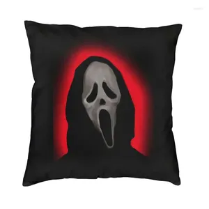 Pillow Ghost Scream Covers Sofá Domínio decorativo de Halloween Horror Movie Square Throw Case 45x45cm