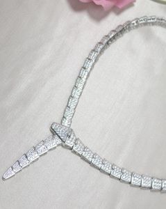 Fashion Leisur Chokers Lady Women Brass 18K Gold Atbettle Plorato a forma di diamante Full Chain Collane per cena Skeleton Neckleton