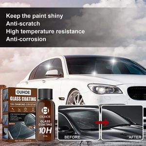 Otomobil Yıkama Çözümleri Sunroof Seramik Kaplama 10H 30ml Elmas Ön Cam Yan Cam Balmumu Kristal