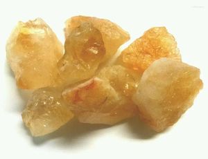 Dekoracyjne figurki cytrynowe kryształowe geodę Mineral Natural Gold Yellow Rock Kamienie (1 przedmiot)