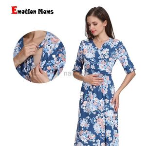 Mutterschaftskleider Mutterschaftskleidung Pflegekleid Party Blumenkleid Schwangerschaft Lange Stillkleider für schwangere Frauen 240412