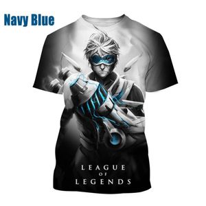 2023 NY Dark Style 3D Men's Printed T-Shirt Men's Women's League of Legends T-shirt Gaming Team Uniform Short Sleeve