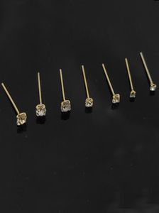 925 Strogo Sterling Silver Crystal Pin Piercing Gioielli per piercing 36PCSPACK6080864