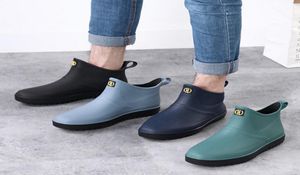 Stivali da pioggia di stivali corti cucina cucina scarpe in gomma non colpite scarpe morbide con suole di lavoro indossare la moda assicurativa unisex scarpa impermeabile1526756