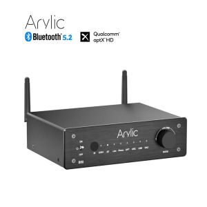 Adaptador Novo ARYLIC B50 Bluetooth 5.2 Receptor de transmissor APTX HD Adaptador de áudio sem fio amplificador de áudio para tv fones de ouvido estéreo